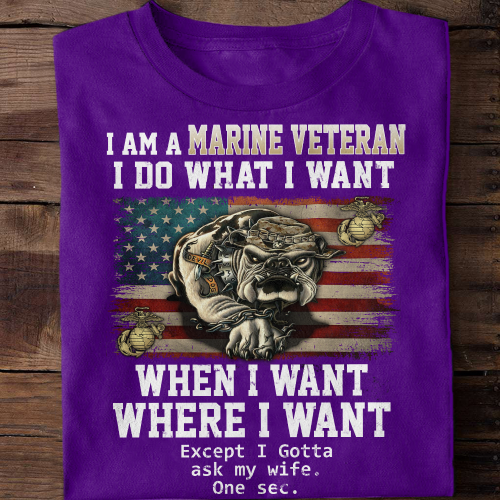 I Am A Marine Veteran Classic T-Shirt