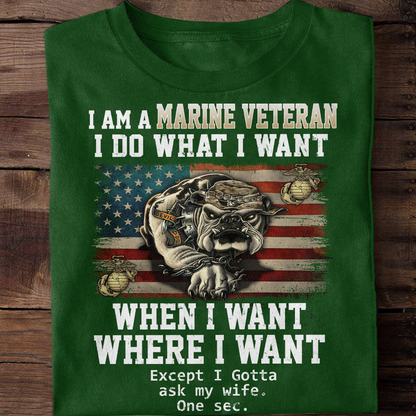 I Am A Marine Veteran Classic T-Shirt