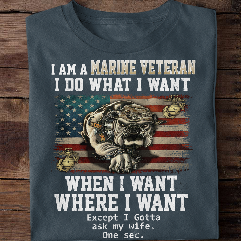 I Am A Marine Veteran Classic T-Shirt