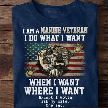 I Am A Marine Veteran Classic T-Shirt