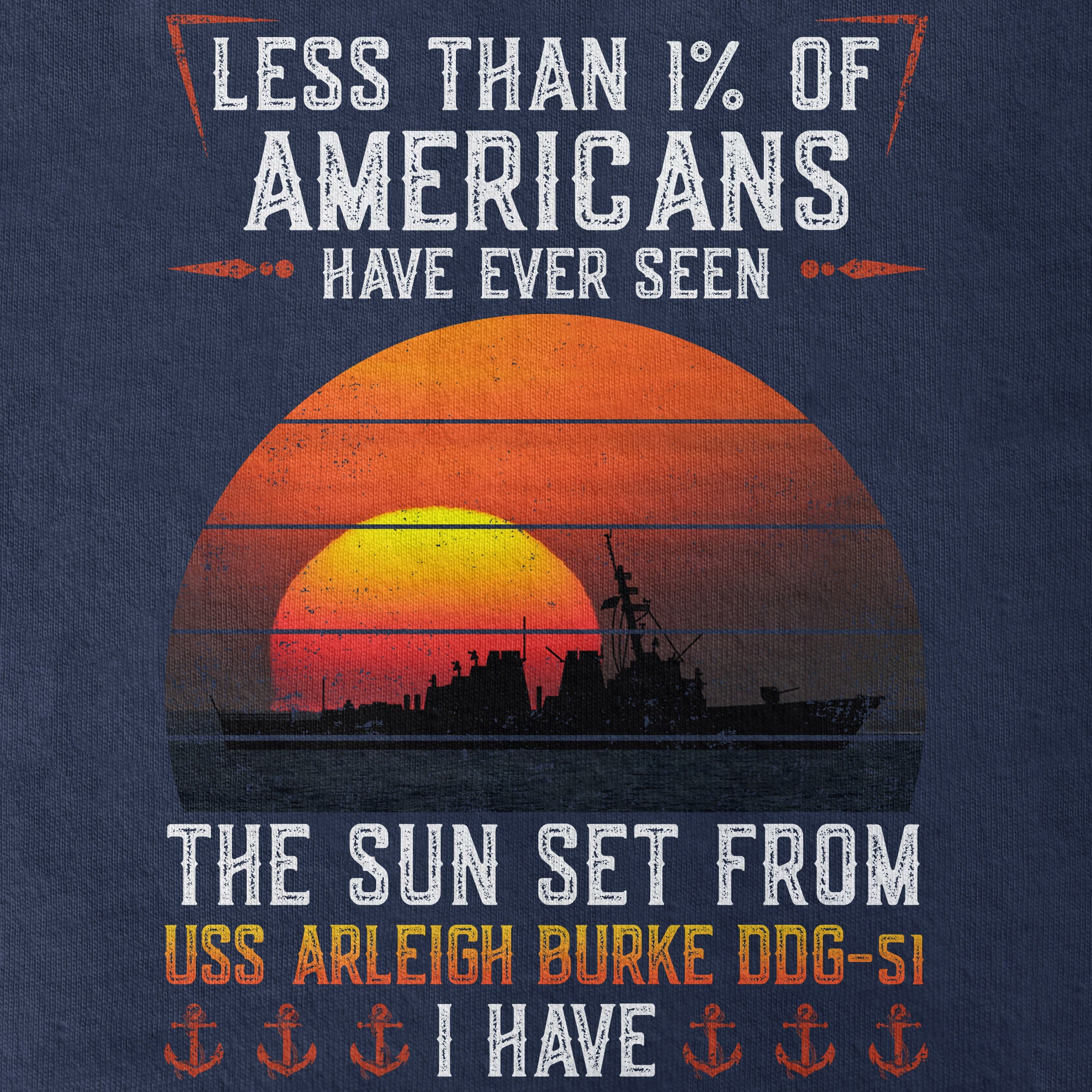 Less Than 1% USS Arleigh Burke DDG-51 Classic T-Shirt