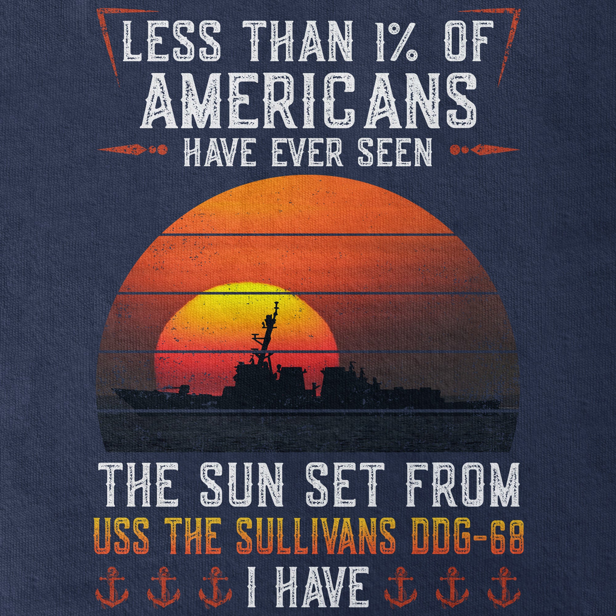 Less Than 1% USS The Sullivans DDG-68 Classic T-shirt