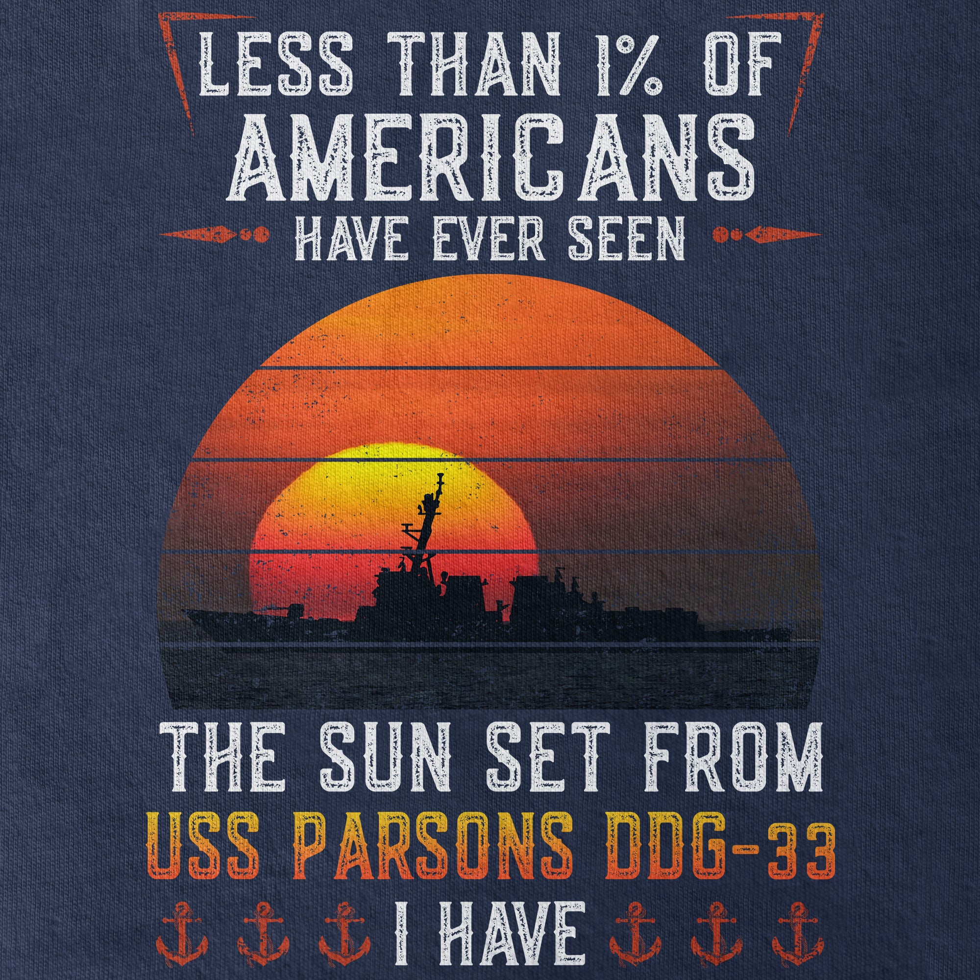 Less Than 1% USS Parsons DDG-33 Classic T-shirt