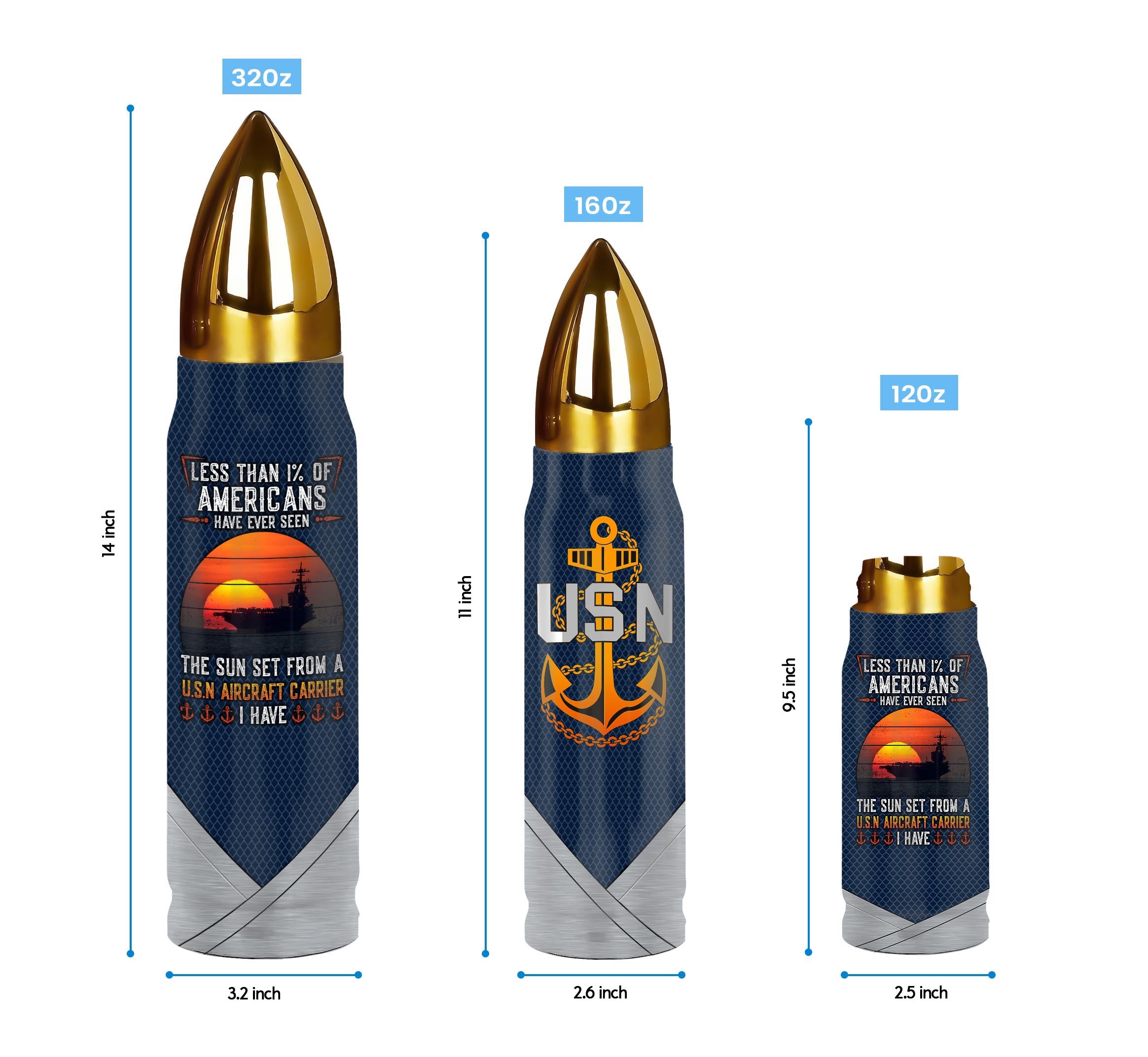 Less Than 1% Aircraft Carrier Bullet Tumbler