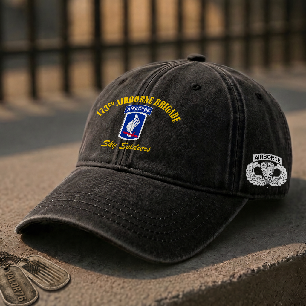 Personalizable 173rd Airborne Brigade Sky Soldier Washed Cap
