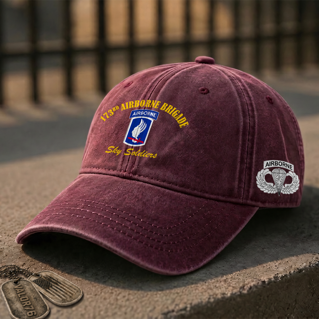 Personalizable 173rd Airborne Brigade Sky Soldier Washed Cap