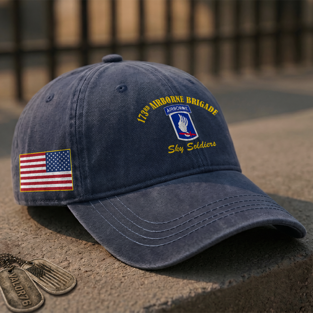 Personalizable 173rd Airborne Brigade Sky Soldier Washed Cap