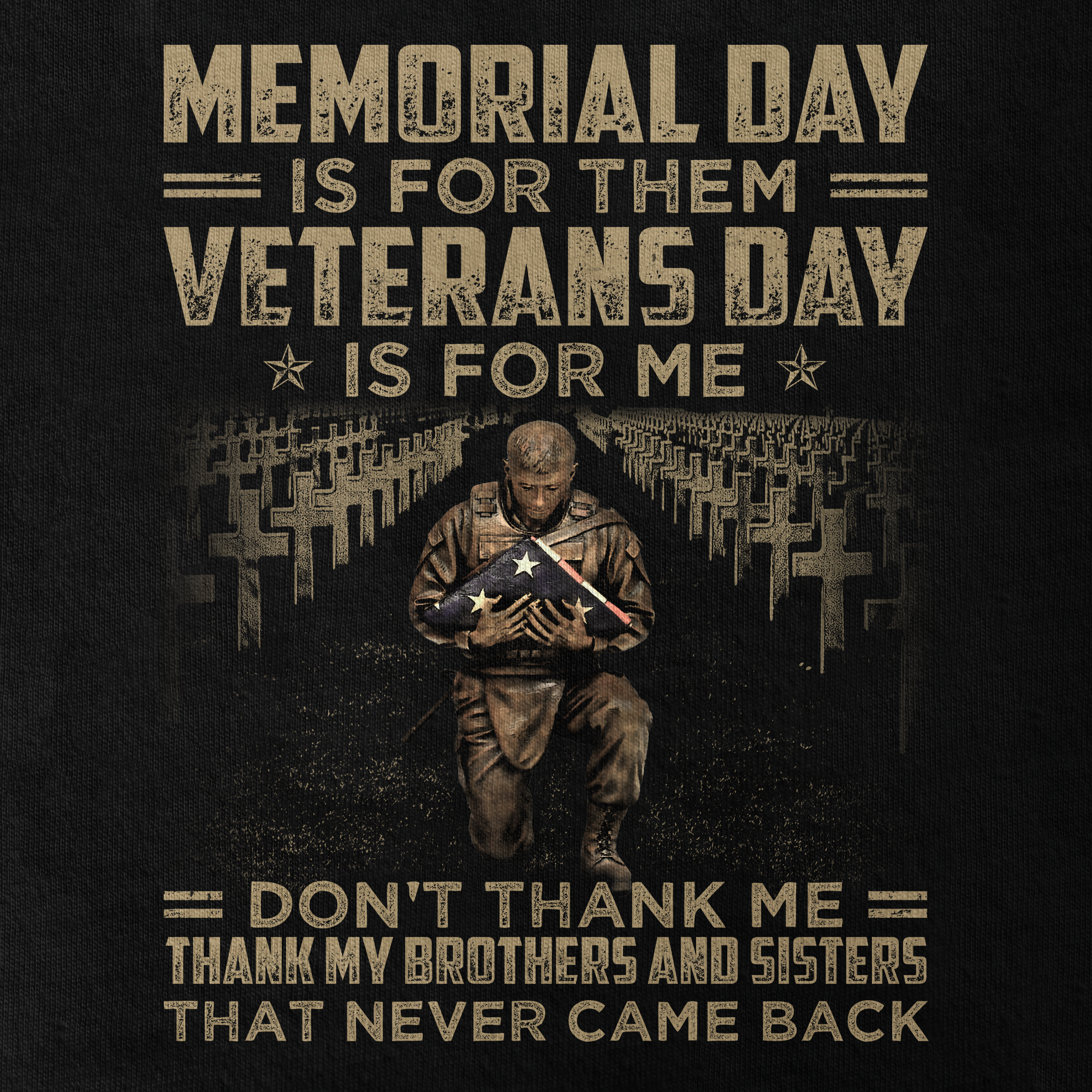 Memorial Day Is For Them Veterans Day Is For Me Classic T-Shirt