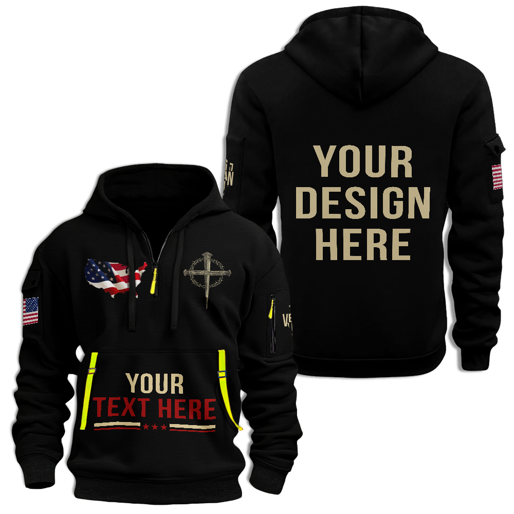 Jesus Christ And The American Veteran Quarter Zip Hoodie