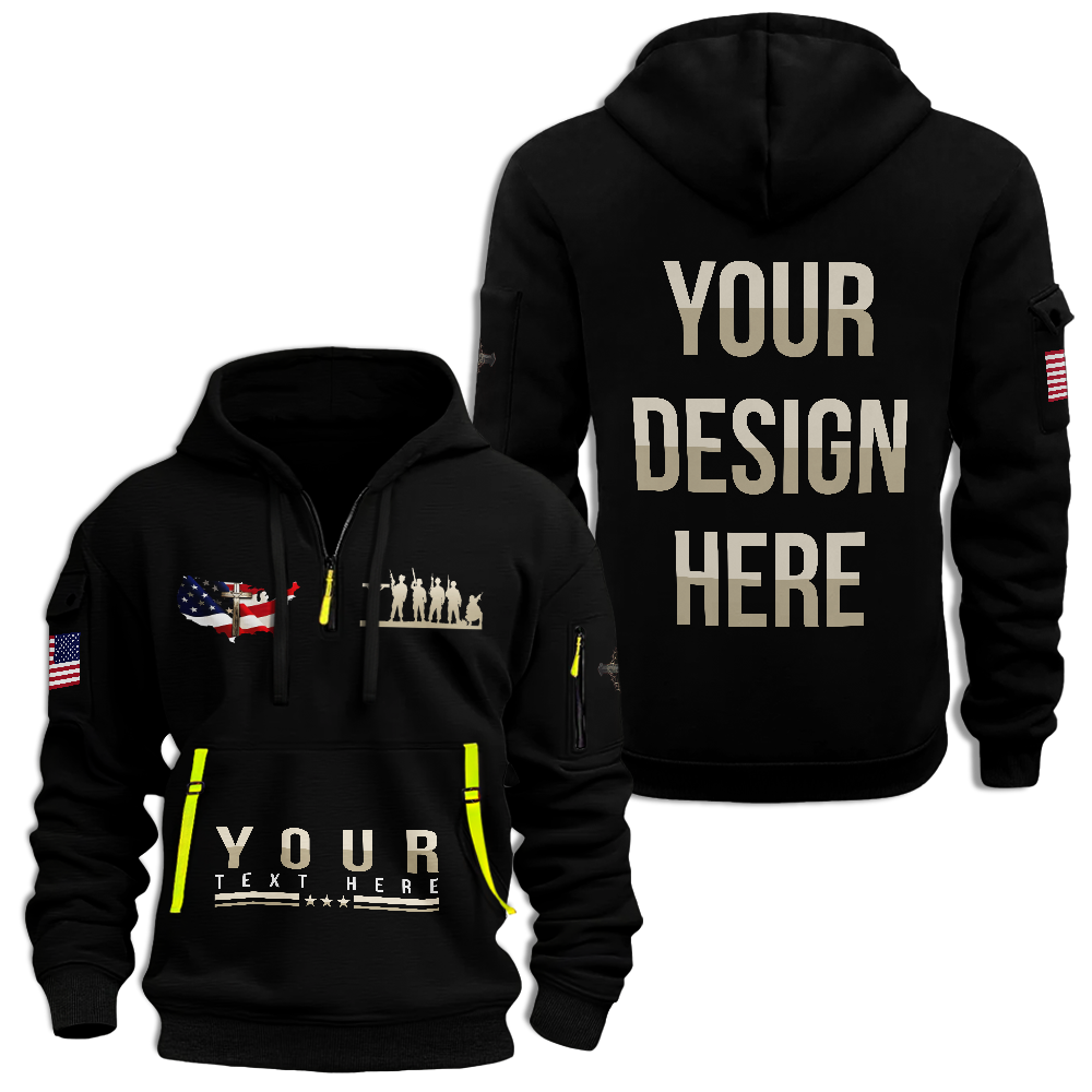 Jesus Christ And The American Veteran Quarter Zip Hoodie