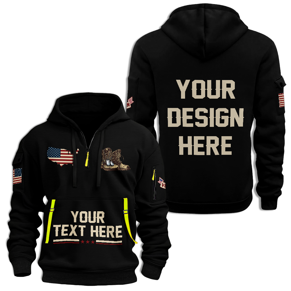 Veteran I Walked The Walk Quarter Zip Hoodie