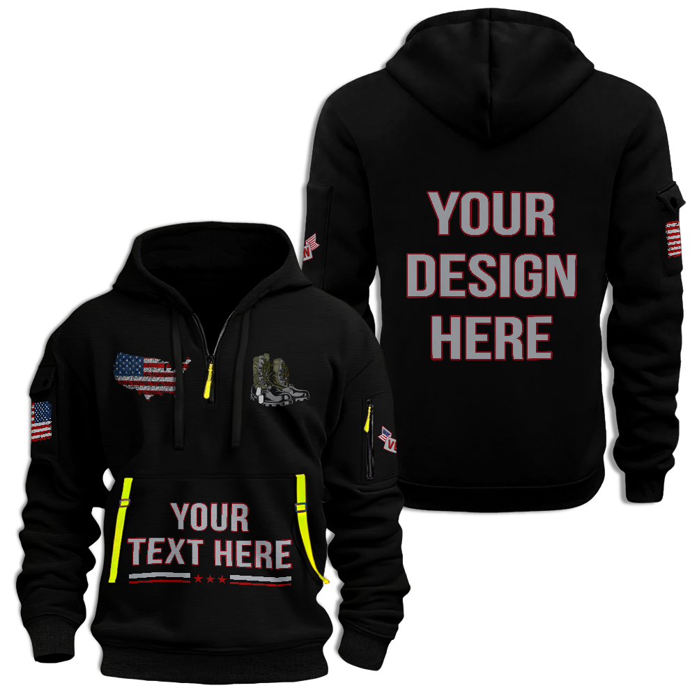 Veteran I Walked The Walk Quarter Zip Hoodie