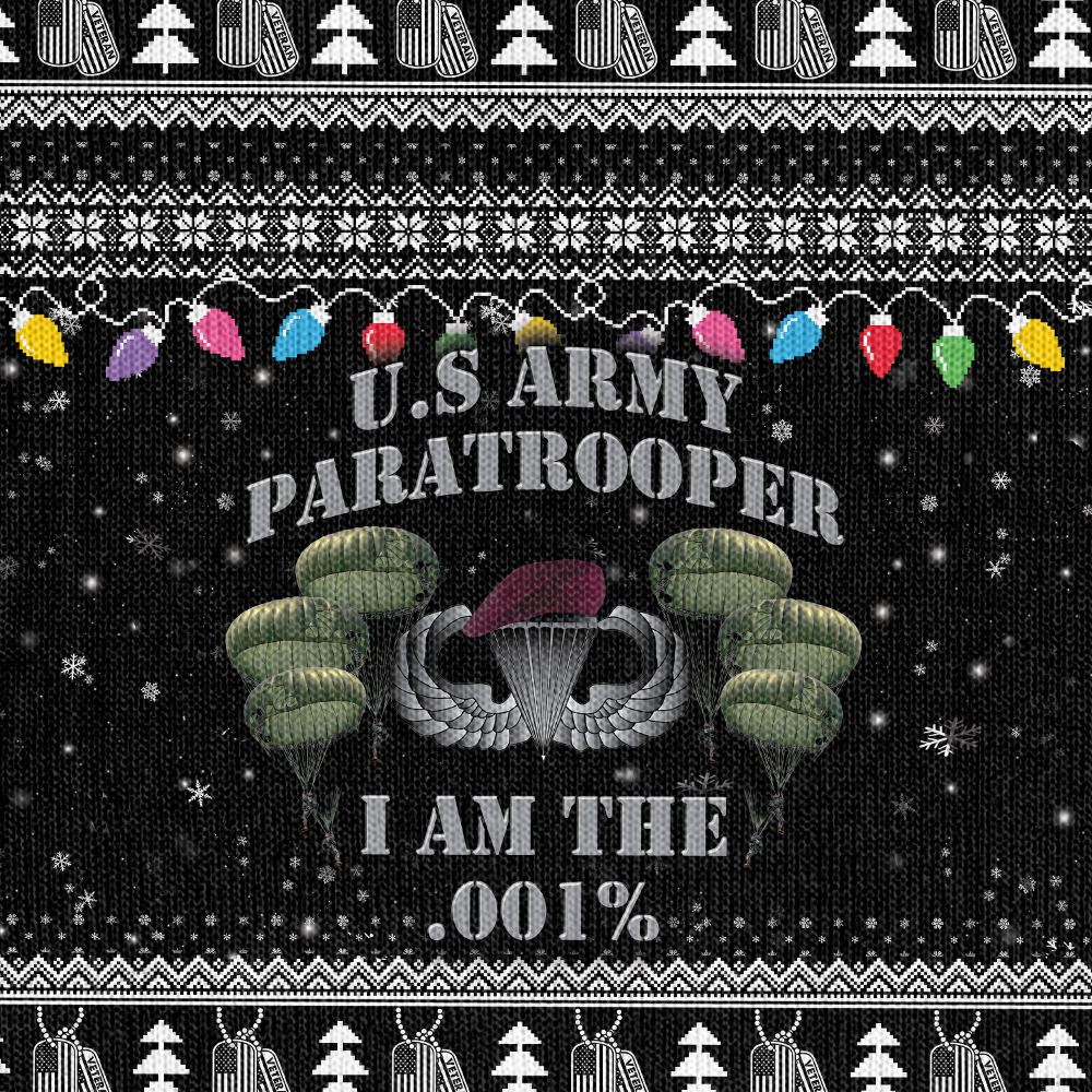 U.S Army Paratrooper I'm the .001% Knitted Sweatshirt