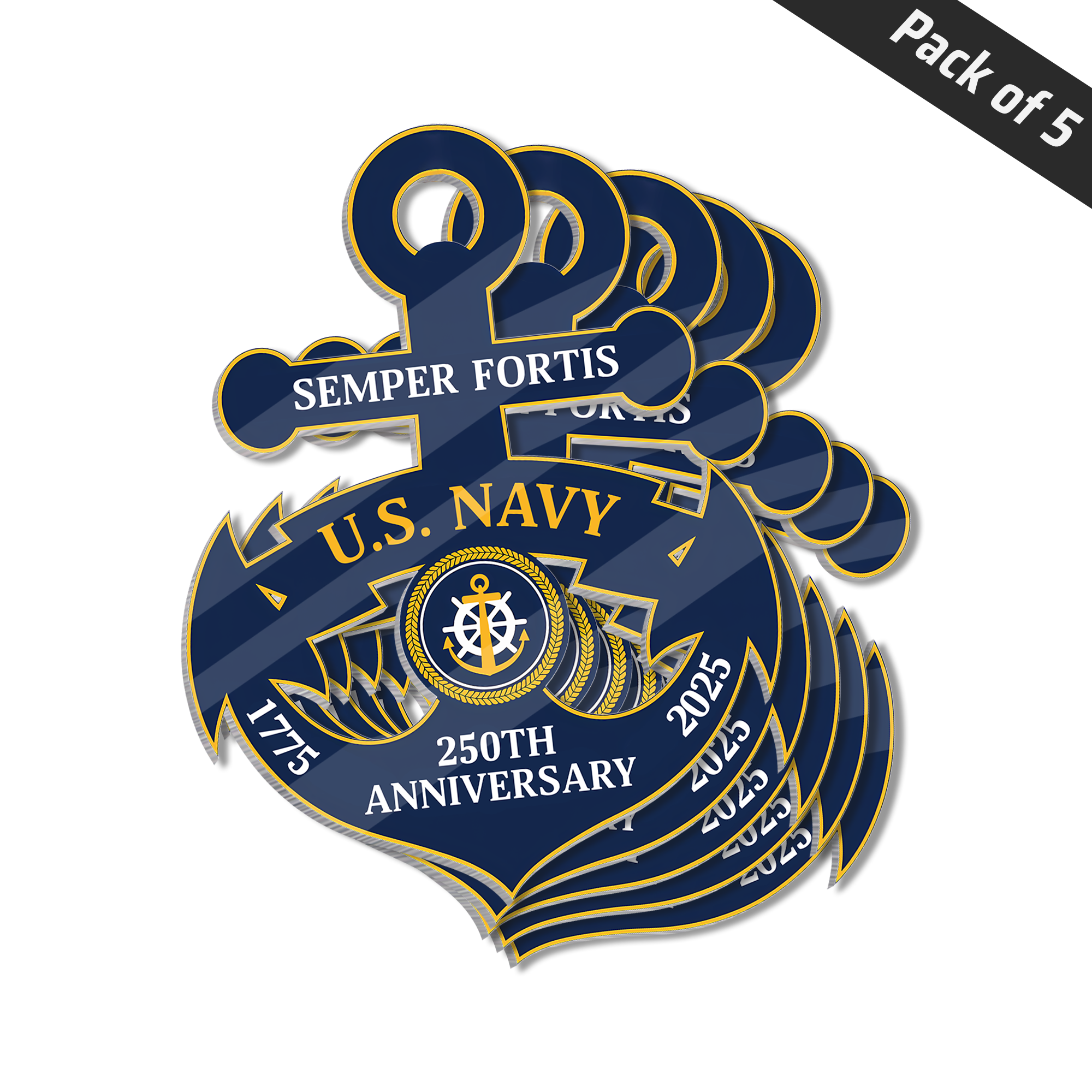 Navy 250th Anniversary Acrylic Ornament