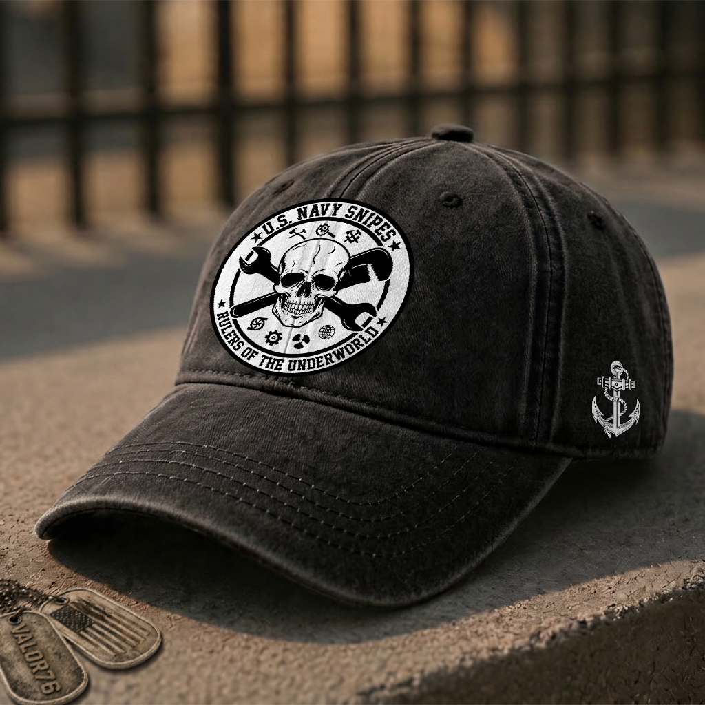 Personalizable Navy Snipes Washed Cap