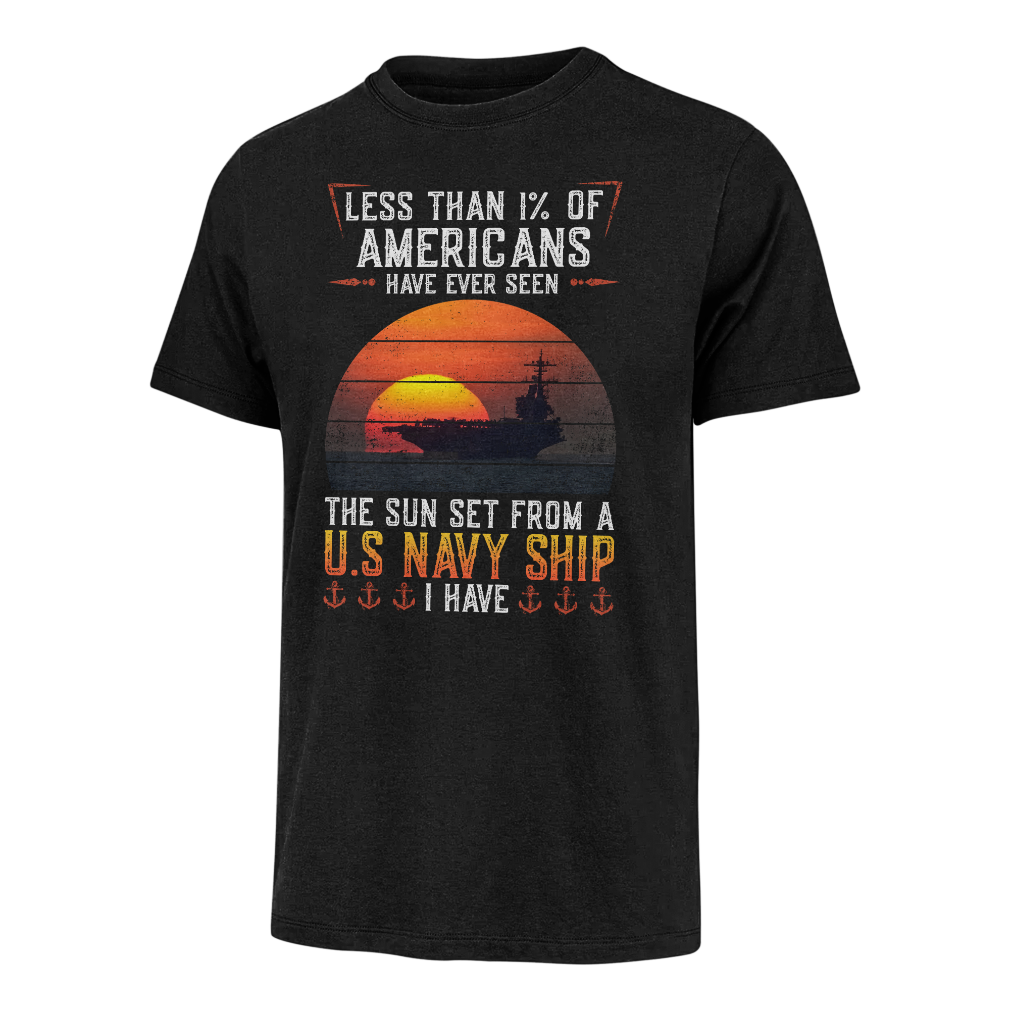 Customized Less Than 1% USN Aircraft Carrier Classic T-shirt