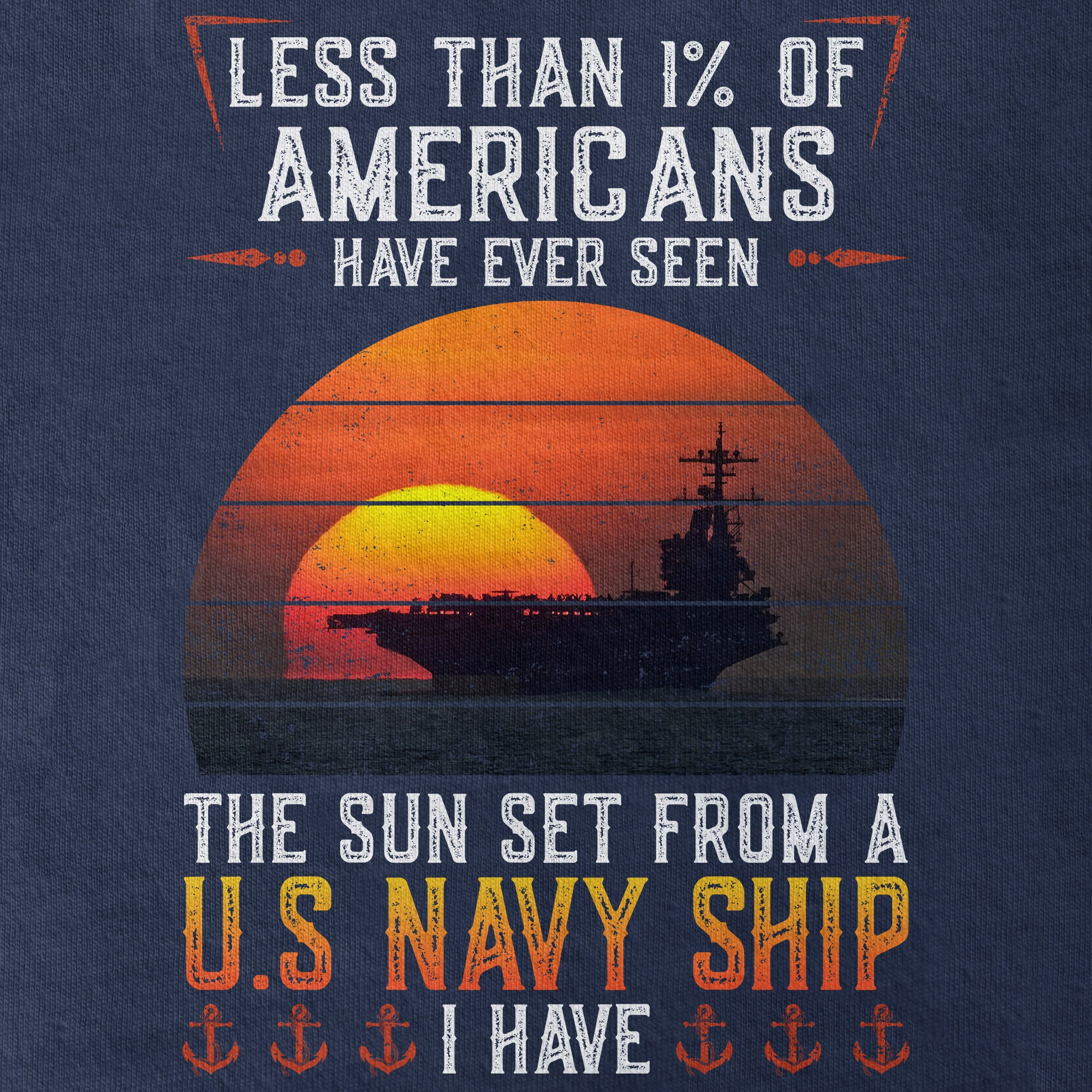 Customized Less Than 1% USN Aircraft Carrier Classic T-shirt