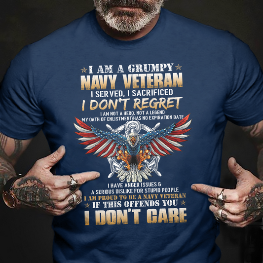 I Am A Grumpy Navy Veteran Classic T-Shirt