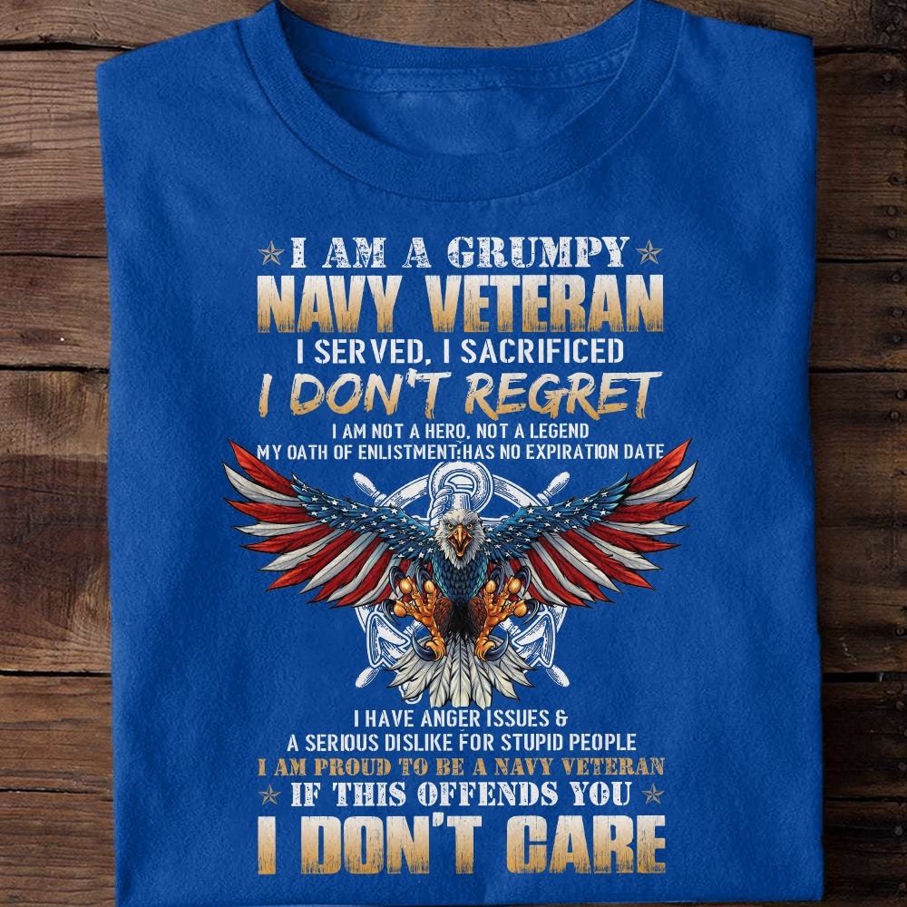 I Am A Grumpy Navy Veteran Classic T-Shirt