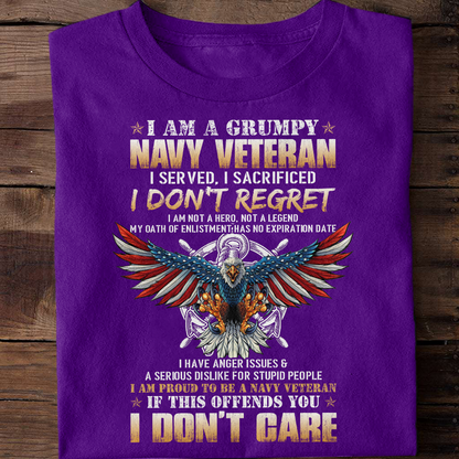 I Am A Grumpy Navy Veteran Classic T-Shirt