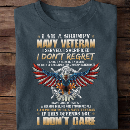 I Am A Grumpy Navy Veteran Classic T-Shirt