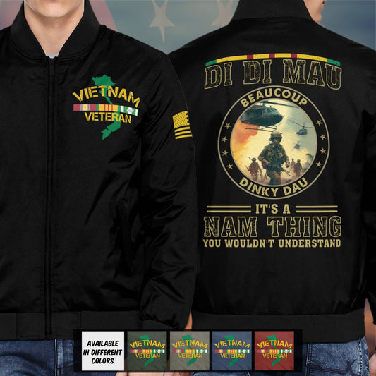 Vietnam Veteran - Di Di Mau Bomber Jacket