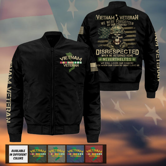 Vietnam Veteran - Forgotten By Our Country Bomber Jacket