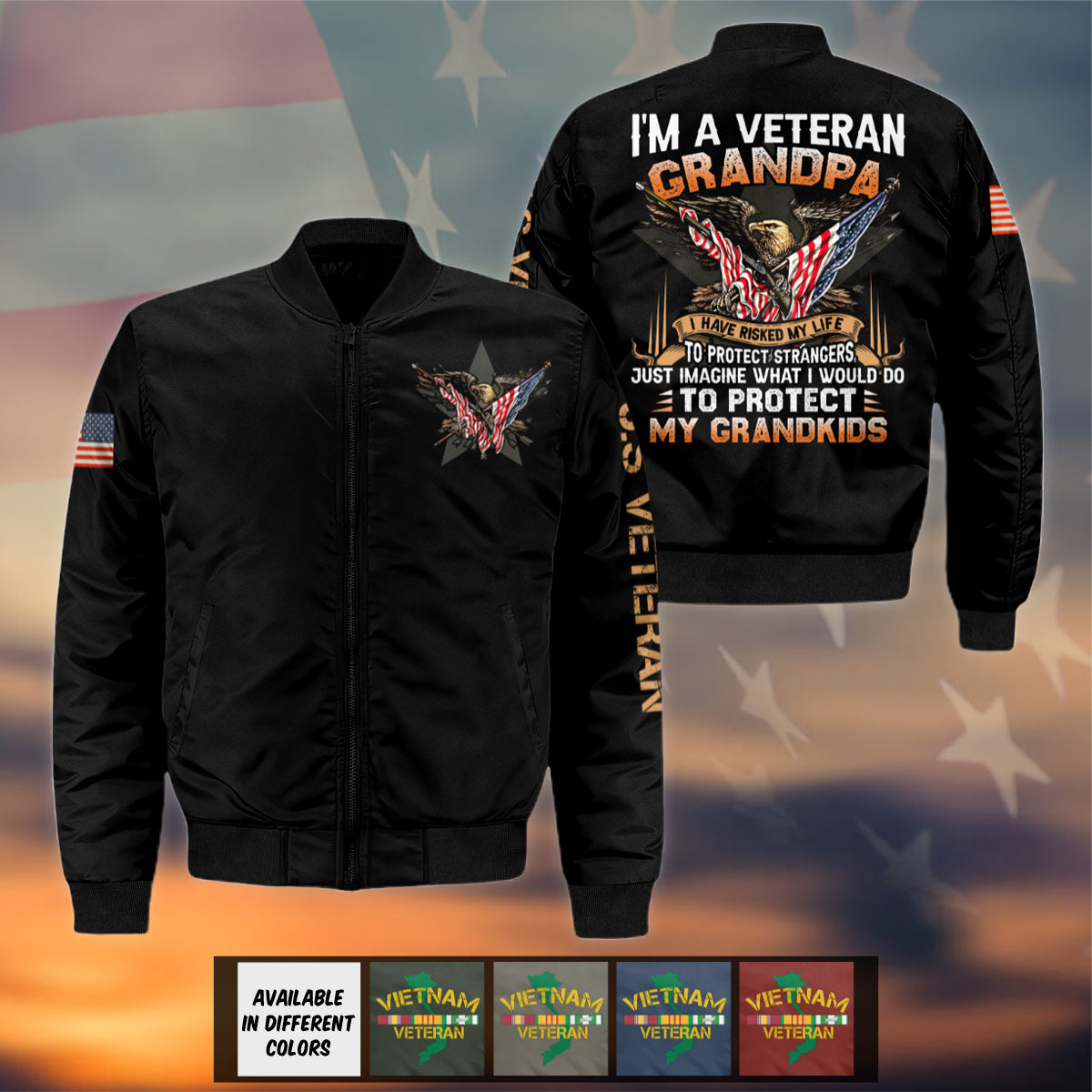 Grandpa Veteran Bomber Jacket