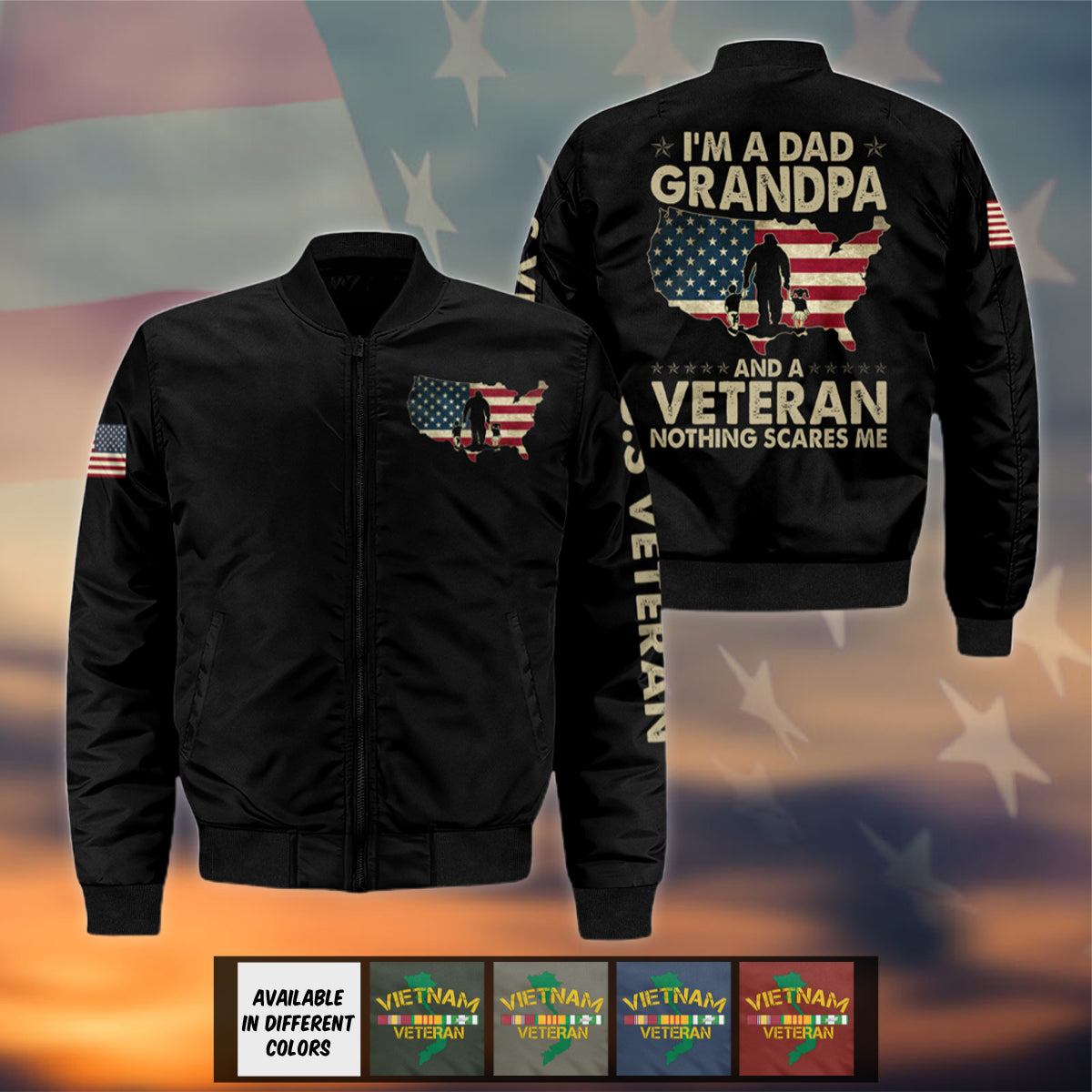 Grandpa Veteran Bomber Jacket