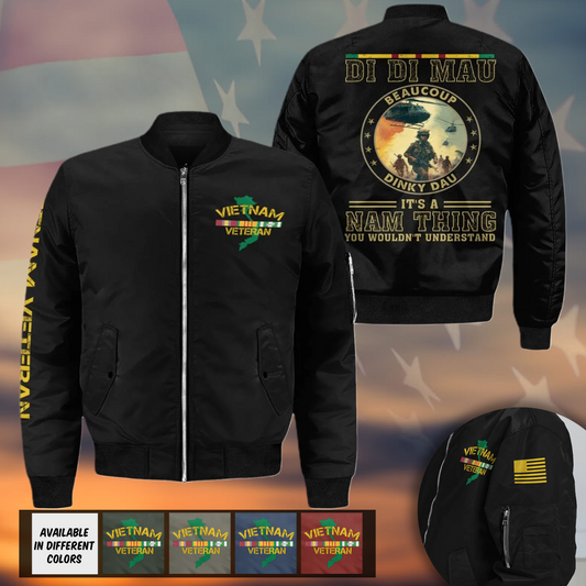 Vietnam Veteran - Di Di Mau Bomber Jacket