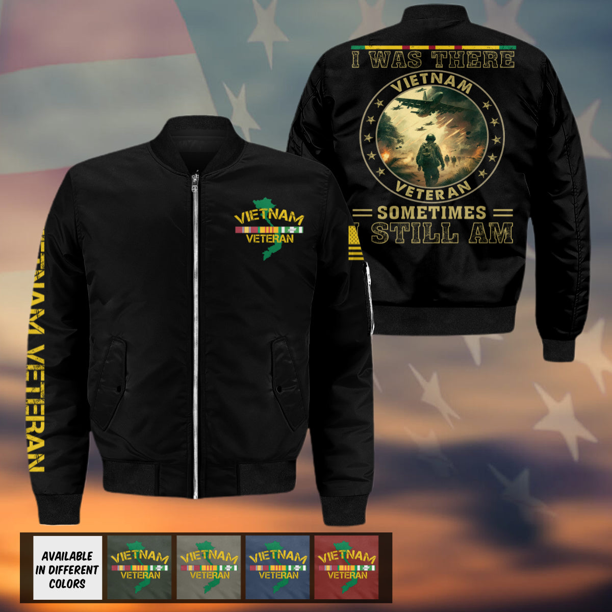 Vietnam Veteran -I Was There Bomber Jacket