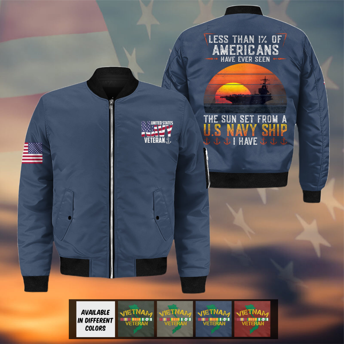 Navy Veteran Bomber Jacket