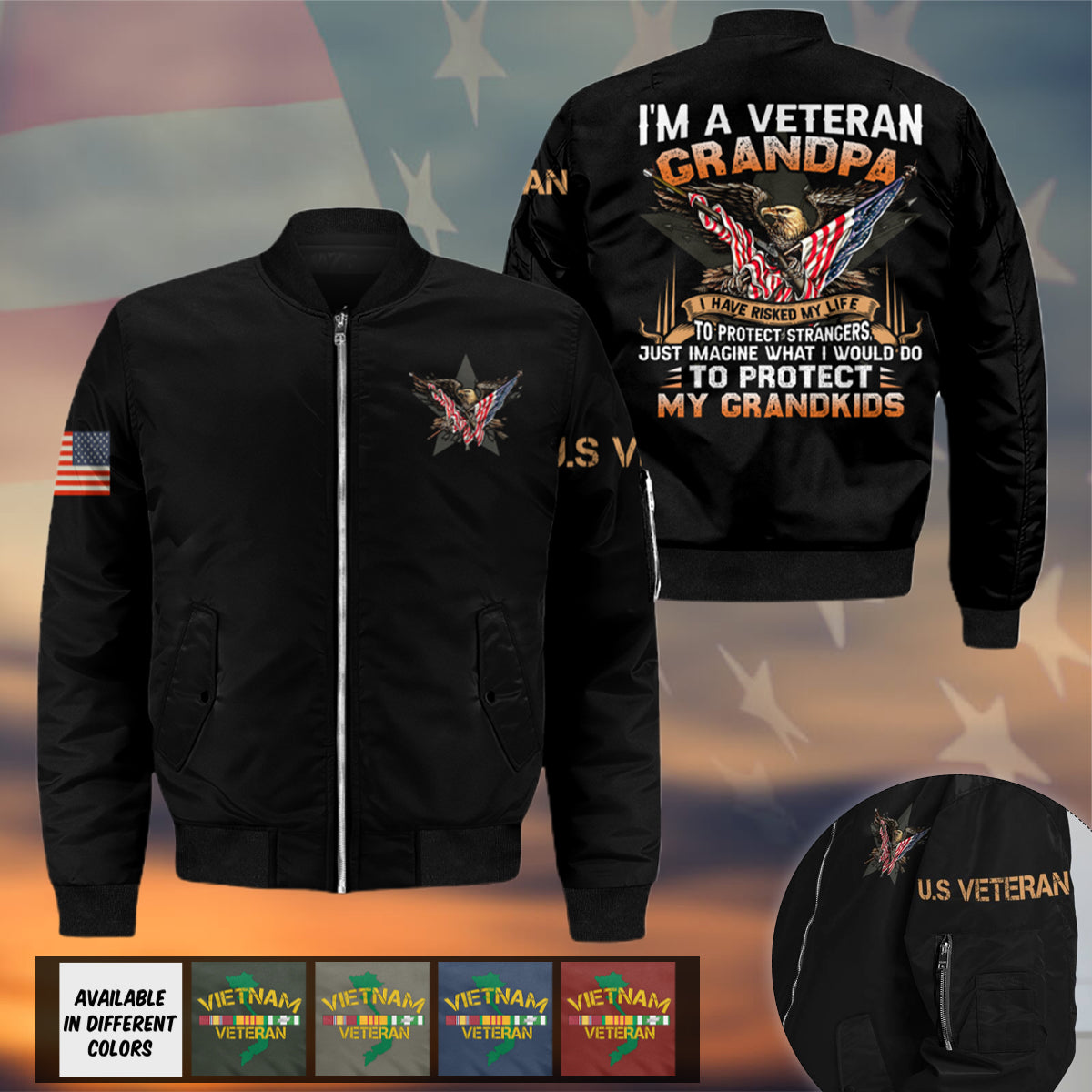 Grandpa Veteran Bomber Jacket