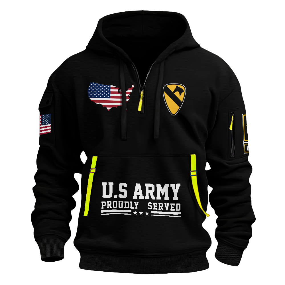 I Own It Forever The Title 1st Calvary Division Veteran Quarter Zip Hoodie