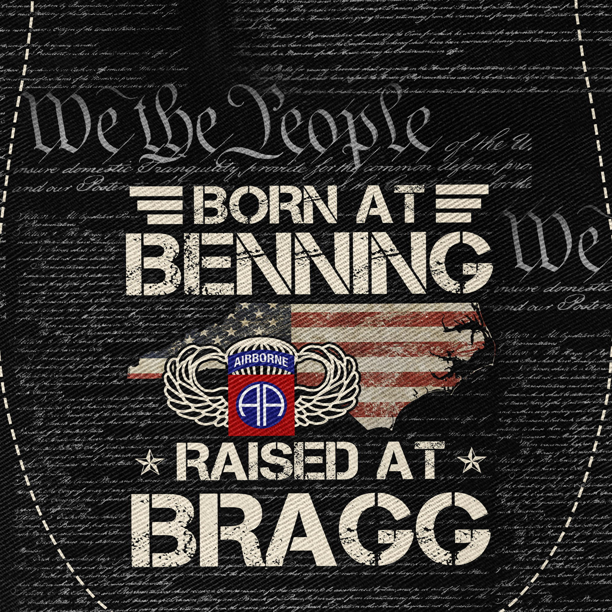 Born At Benning Raised At Bragg Jeff Cap