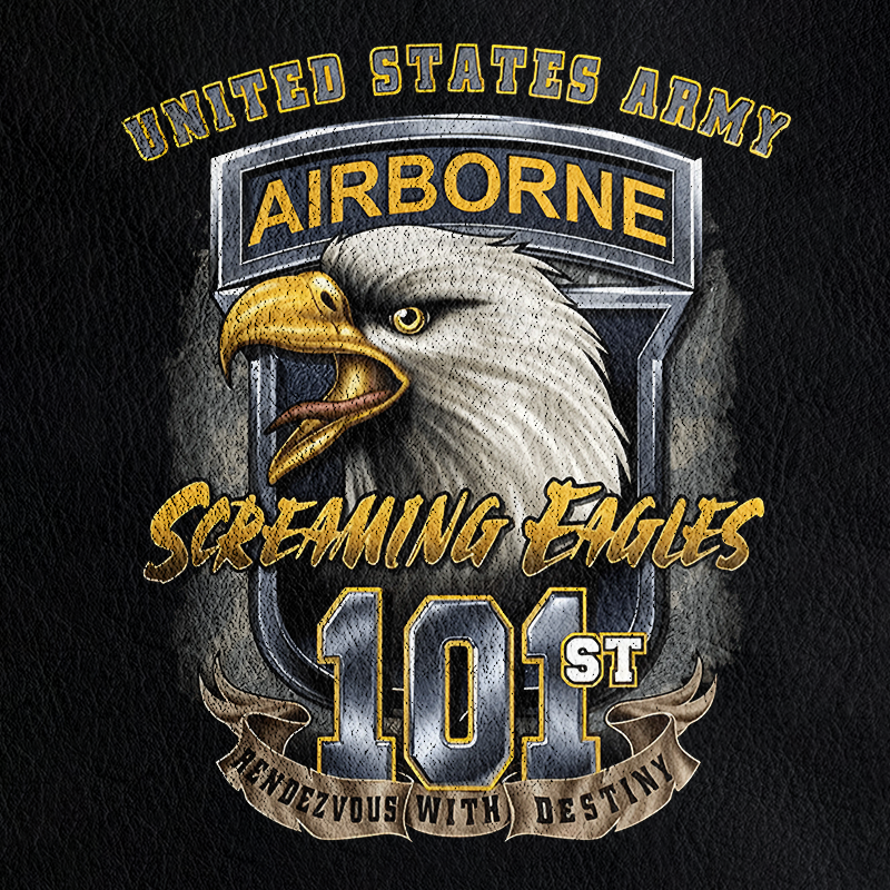 101st Airborne Air Assault Leather Jacket