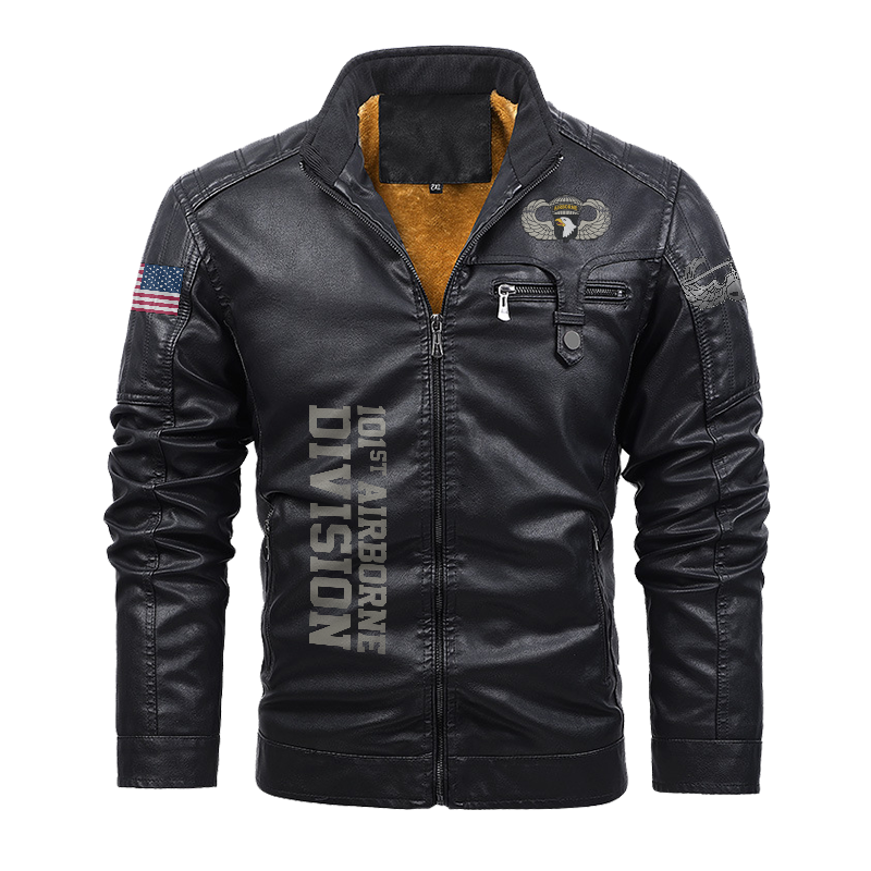 101st Airborne Air Assault Leather Jacket