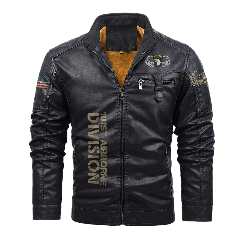 101st Airborne Fort Campbell Kentucky Leather Jacket