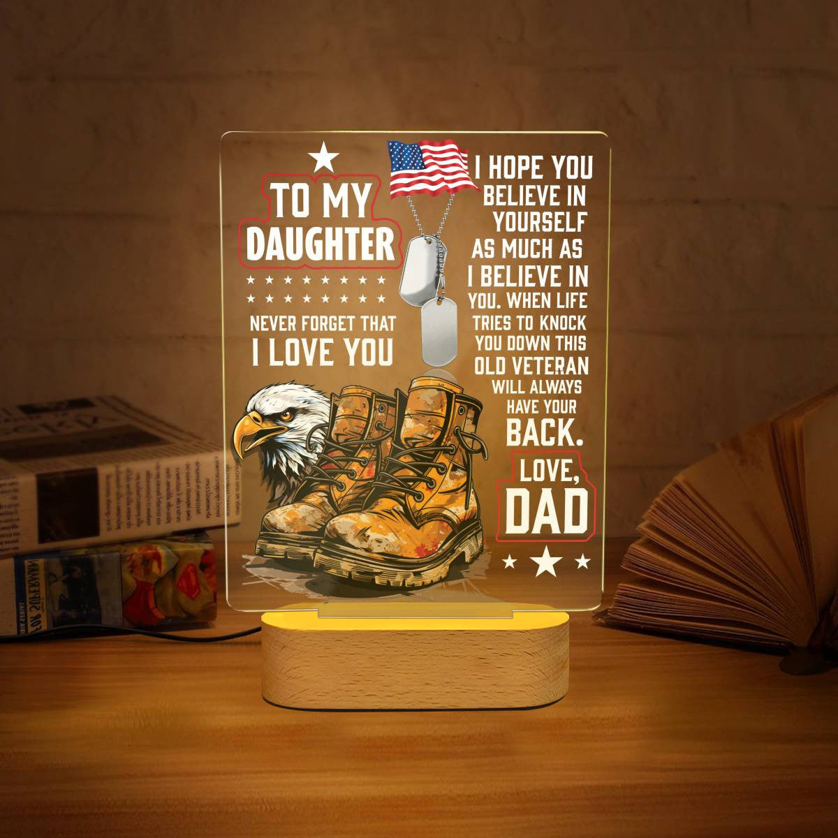 Veteran's Daughter To My Daughter - 3D LED LAMP