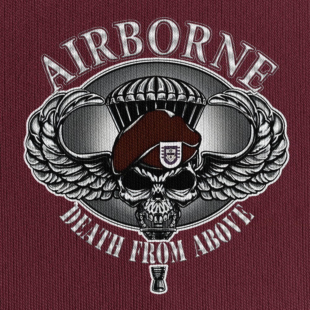 Airborne Sky Soldiers Death From Above Quarter Zip Hoodie