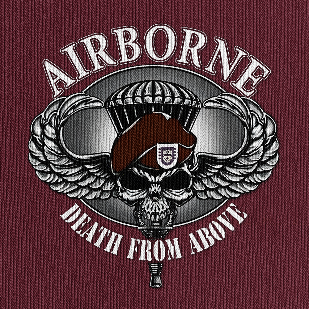 Airborne Sky Soldiers Death From Above Quarter Zip Hoodie