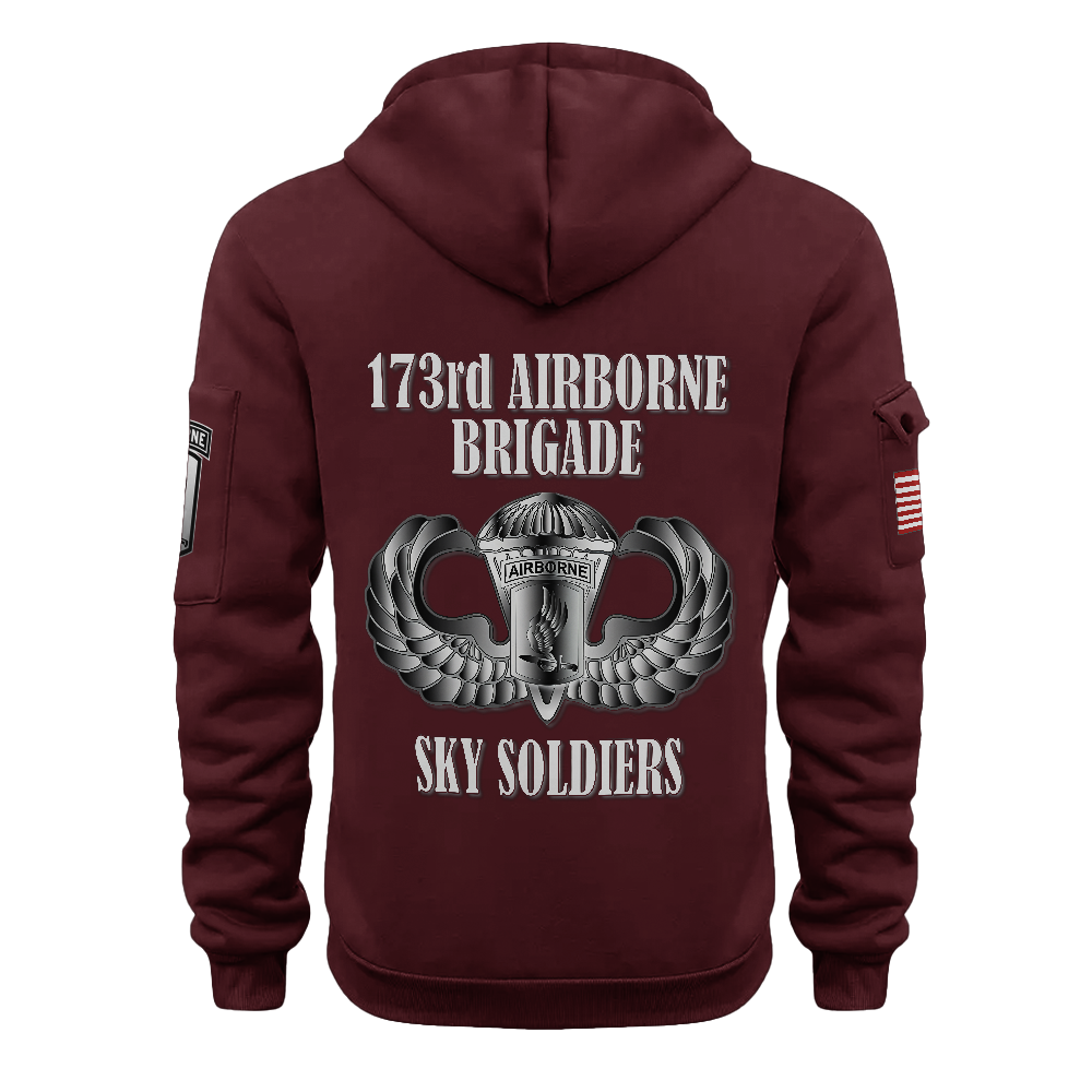 Airborne Sky Soldiers Quarter Zip Hoodie