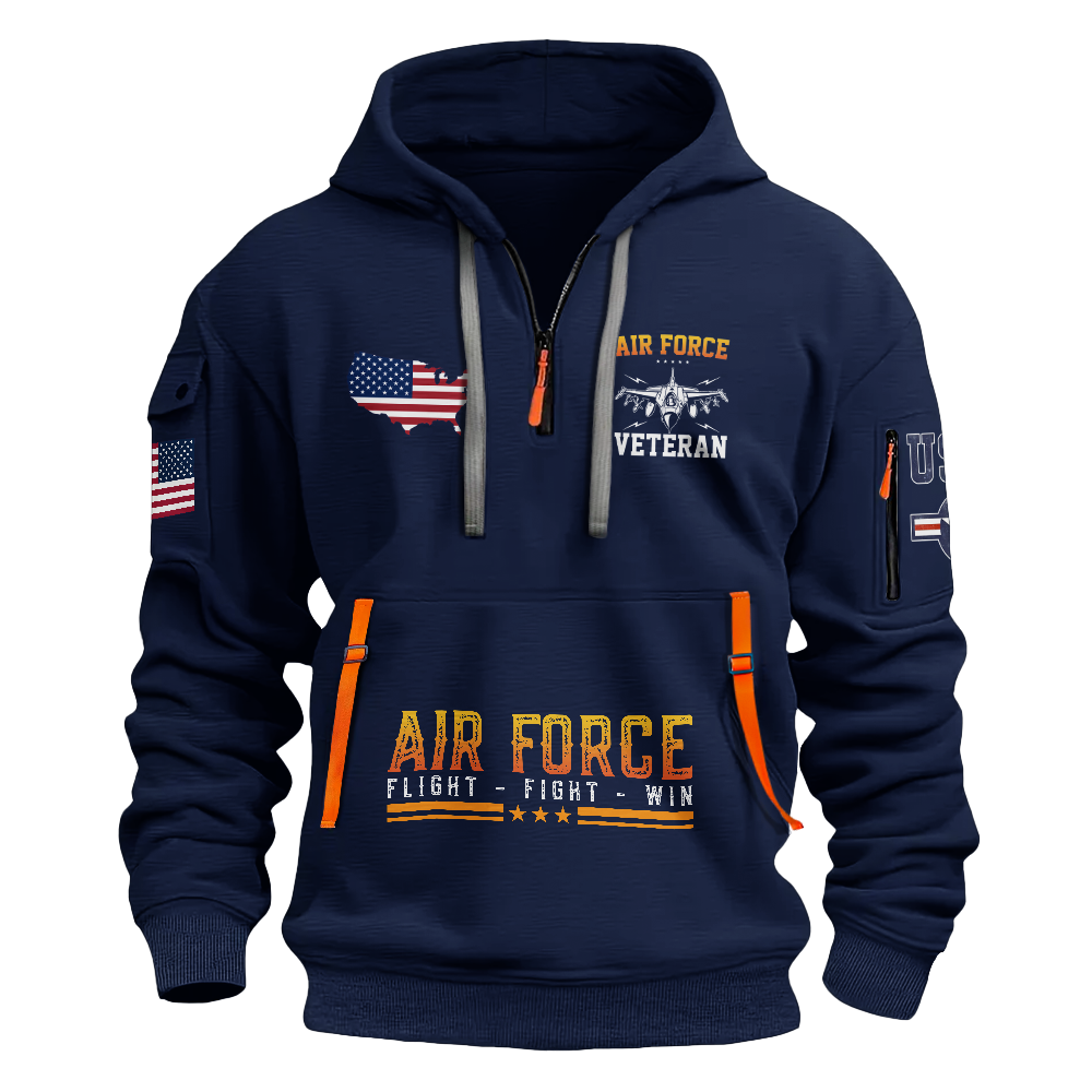 Less Than 1% Air Force Quarter Zip Hoodie