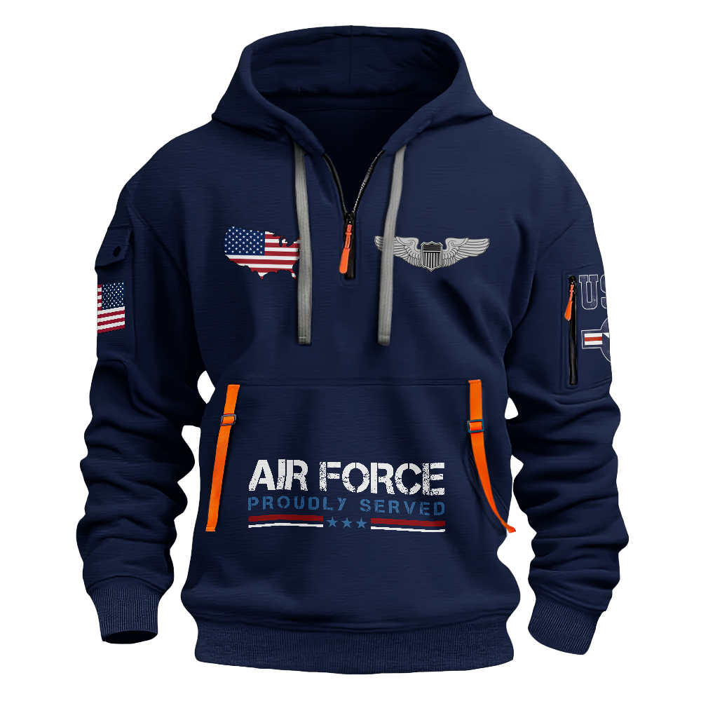 Air Force For Smart People Customizable Quarter Zip Hoodie