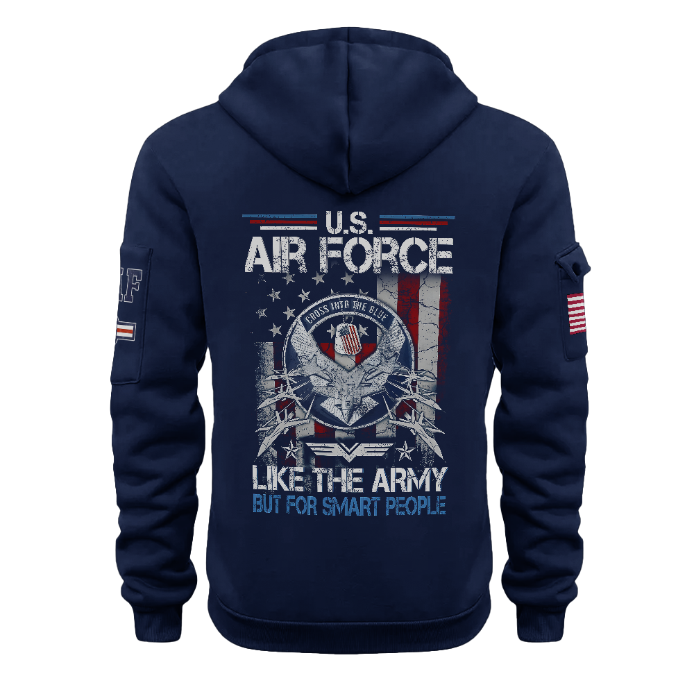 Air Force For Smart People Customizable Quarter Zip Hoodie