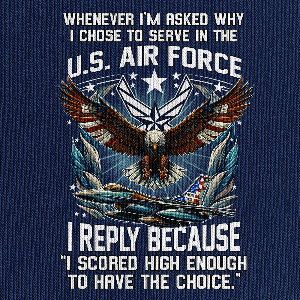 Chose To Serve In The Air Force Customizable Quarter Zip Hoodie