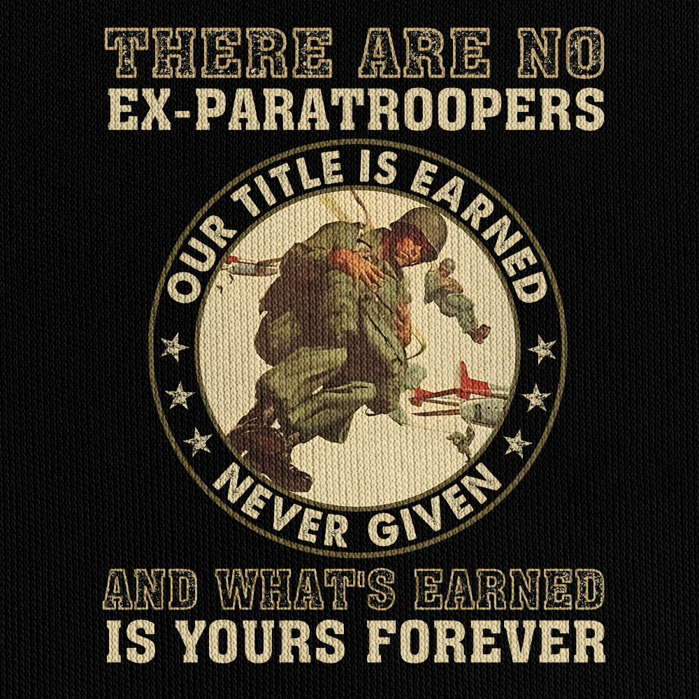 There's No Ex-Paratroopers Zipper Pouch Quarter-Zip Hoodie