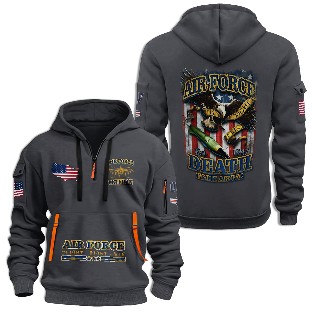 Air Force Death From Above Quarter Zip Hoodie