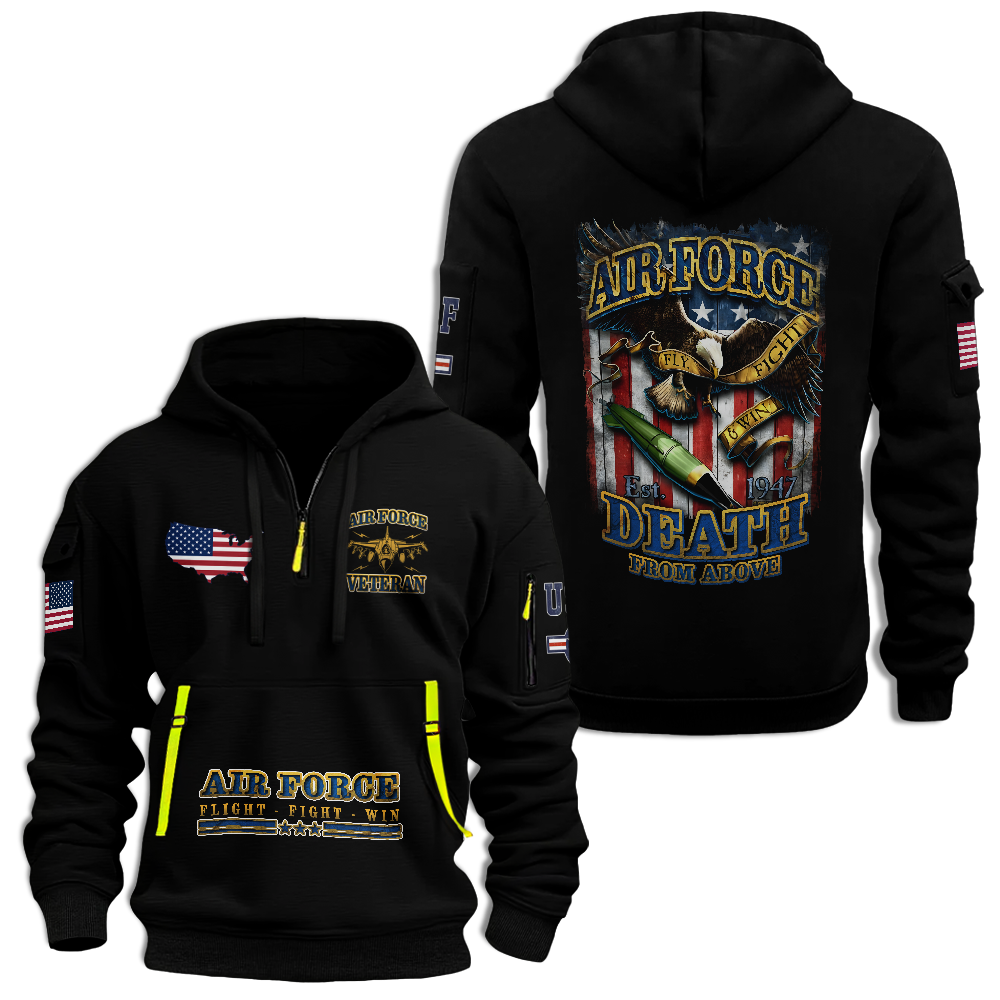 Air Force Death From Above Quarter Zip Hoodie