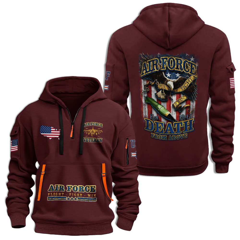 Air Force Death From Above Quarter Zip Hoodie